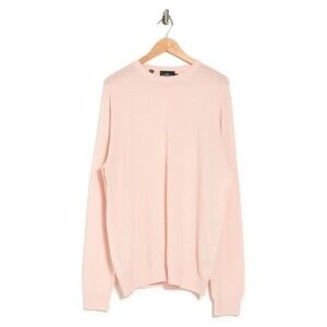 Rodd & Gunn Hilltop Merino Wool & Cashmere Light Pink Crewneck Sweater Sz L NWT